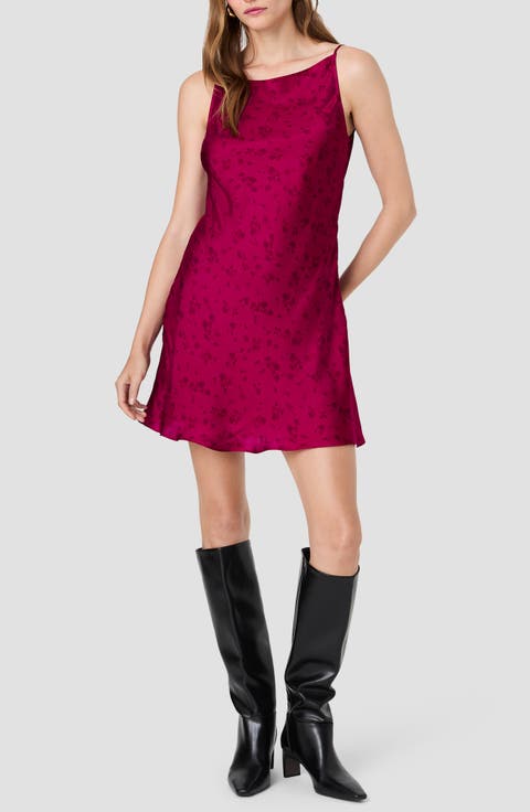 Oona Floral Print Satin Minidress
