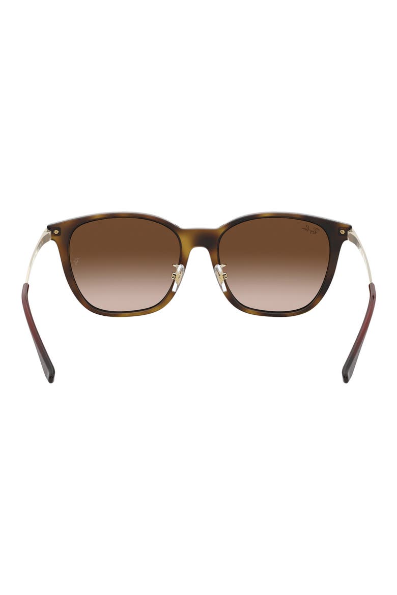 55mm Gradient Square Sunglasses, Alternate, color, LIGHT HAVANA / BROWN GRADIENT