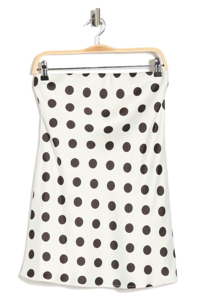 Polka Dot Strapless Tunic Top, Alternate, color, WHITE