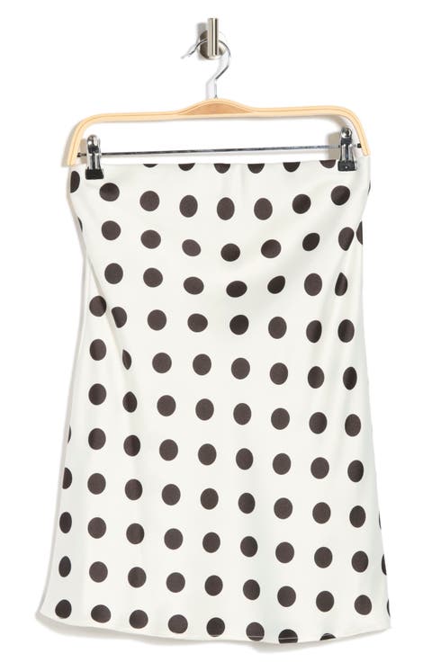 Polka Dot Strapless Tunic Top