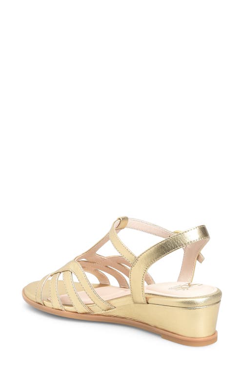 Söfft Scarlet Ankle Strap Wedge Sandal In Gold