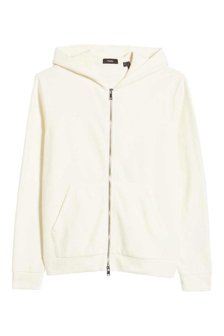 Essential Zip Hoodie, Alternate, color, STONE WHITE
