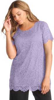 Jessica London Stretch Lace Tunic