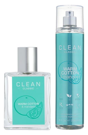 Clean Classic Warm Cotton & Mandarin Fragrance Set In Transparent