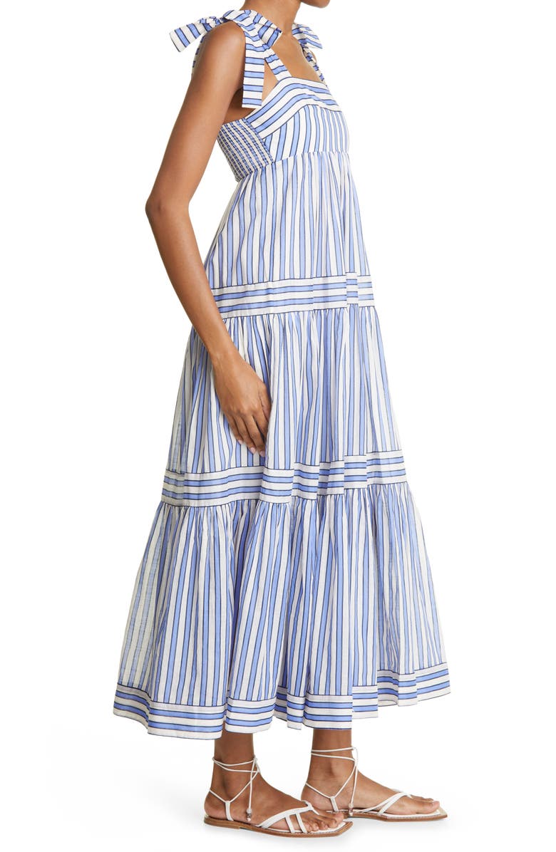 Zimmermann Pattie Tie Shoulder Cotton Maxi Dress, Alternate, color,