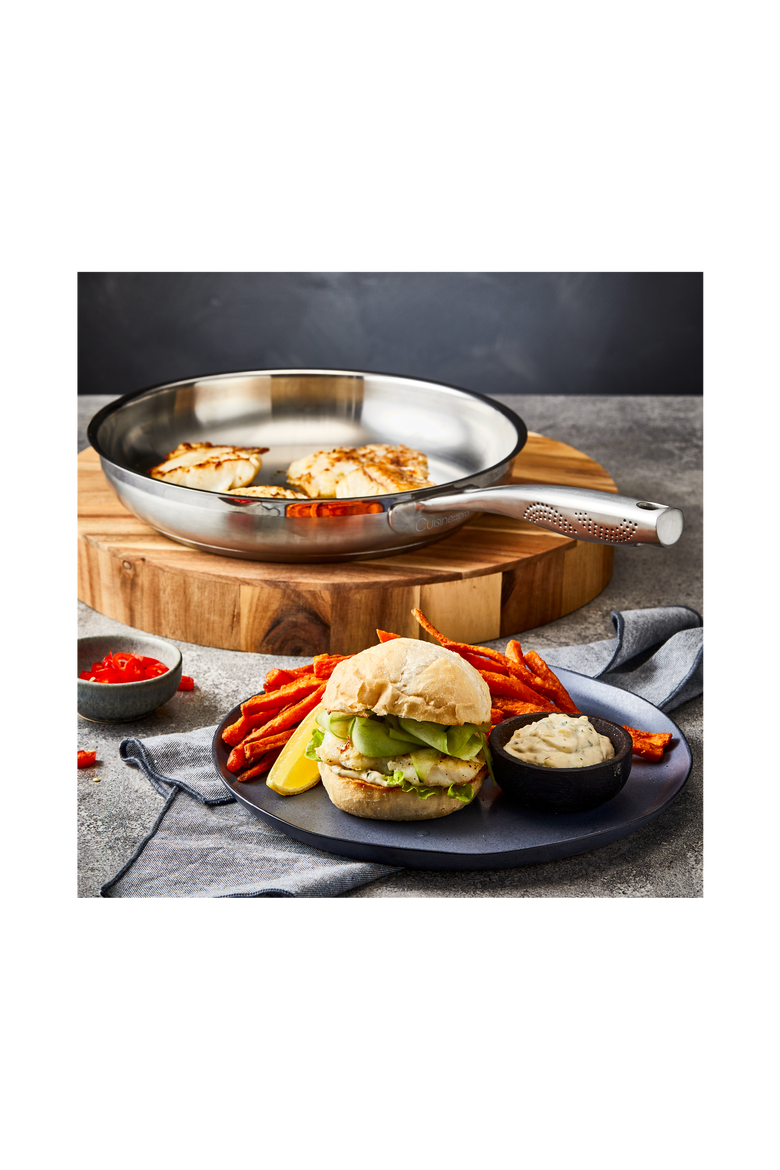 iD3® SS 11in Frypan, Alternate, color, SILVER