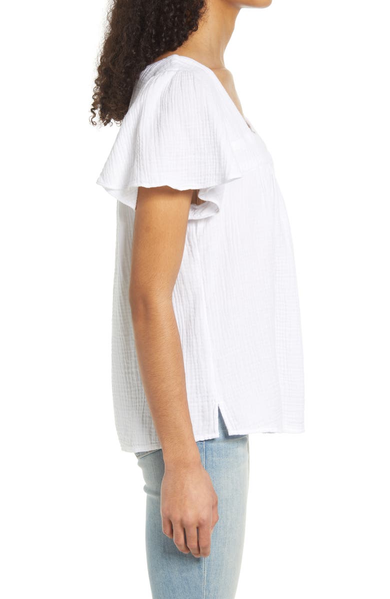 Caslon<sup>®</sup> Caslon Square Neck Cotton Blouse, Alternate, color, 