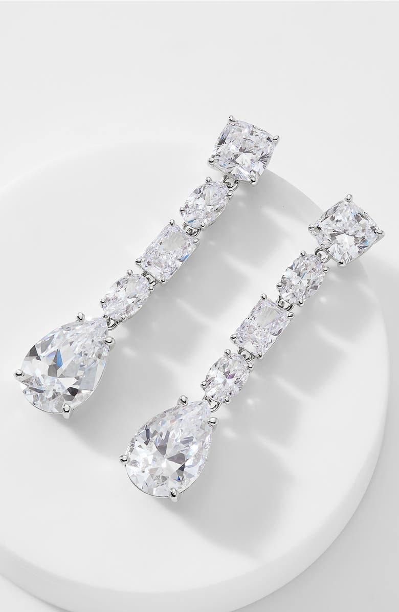 Nadri Shine On Cubic Zirconia Drop Earrings, Alternate, color,