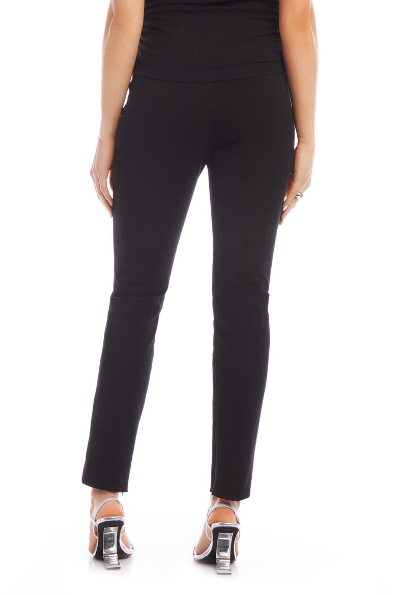 Jane Ankle Zip Twill Slim Straight Leg Pants, Alternate, color, BLACK