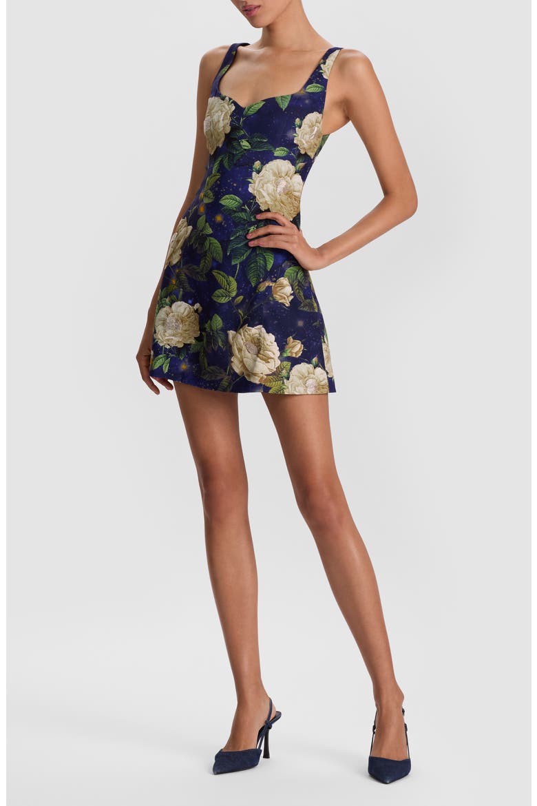 Eve Floral Beaded Cocktail Dress, Alternate, color, TWILIGHT EDEN