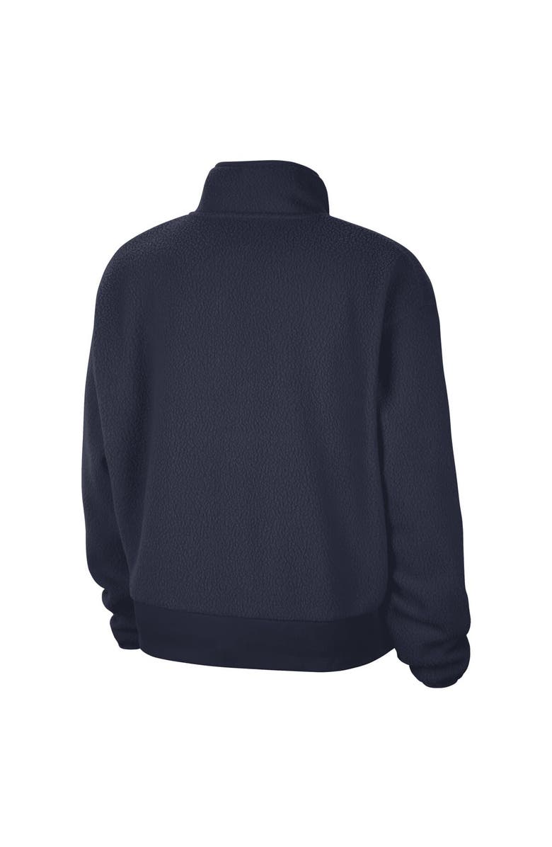Nike Women's Nike Navy Michigan Wolverines Fly Fleece Quarter-Zip Jacket, Alternate, color, 