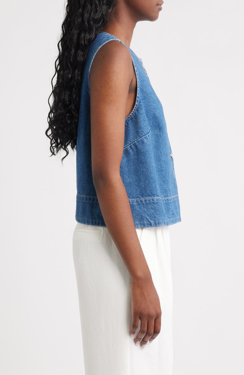 & Other Stories Denim Vest, Alternate, color, Blue Dusty Light