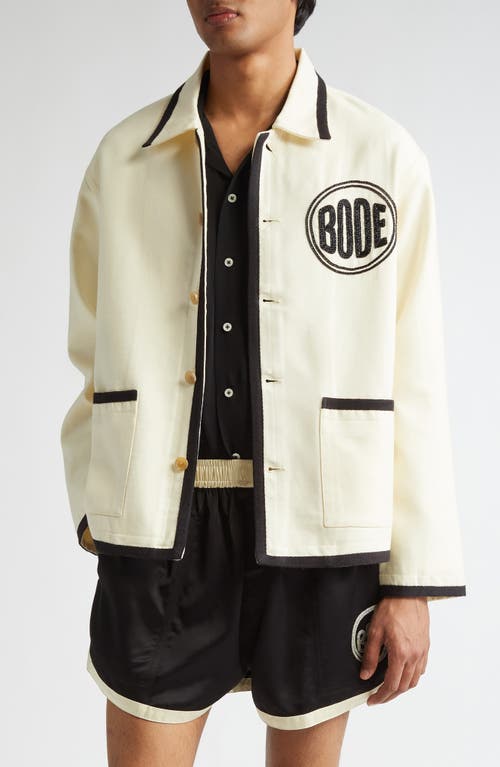 Bode Beaded Player Jacket in Black Cream  product