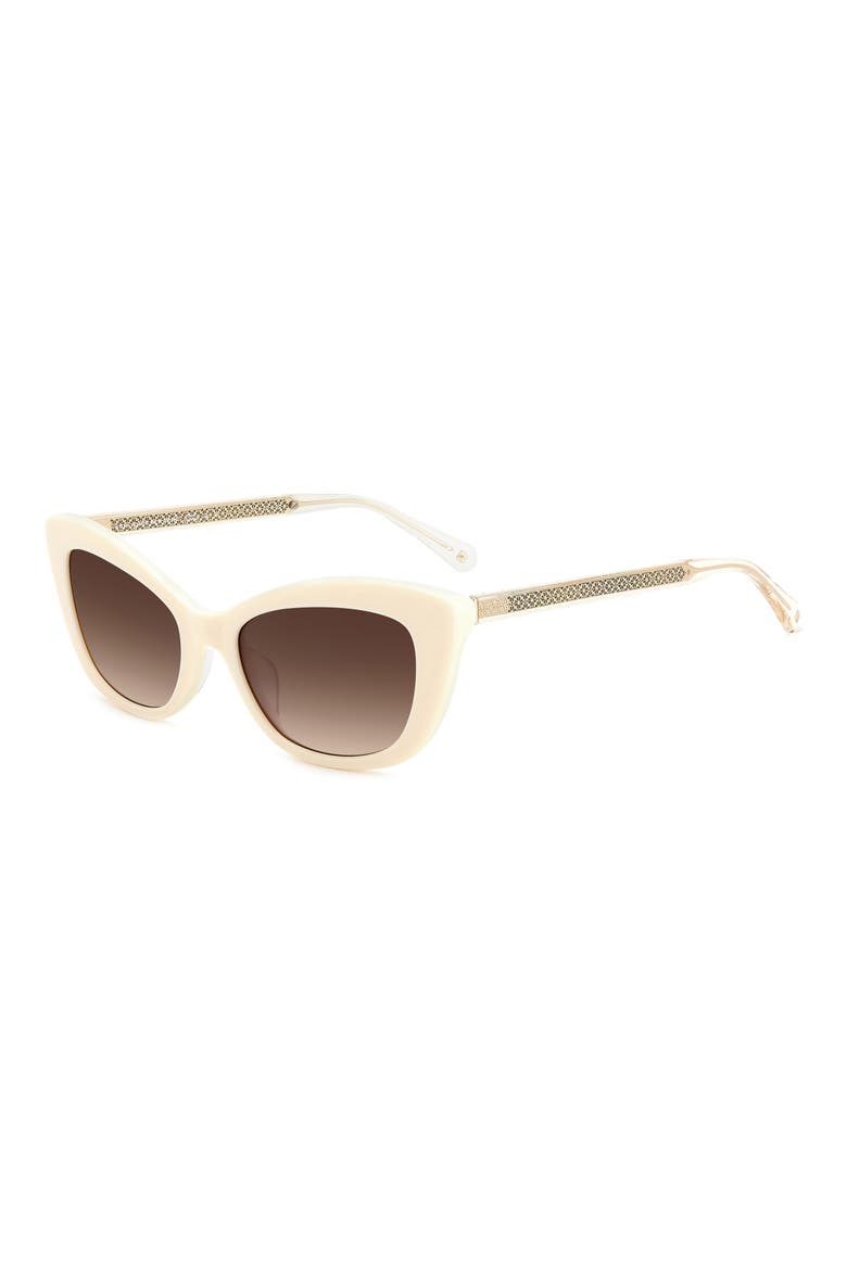merida 54mm cat eye sunglasses, Alternate, color, BEIGE / BROWN GRADIENT
