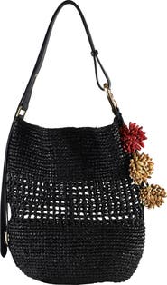 Sam Edelman Marcie Open Weave Raffia Bucket Bag