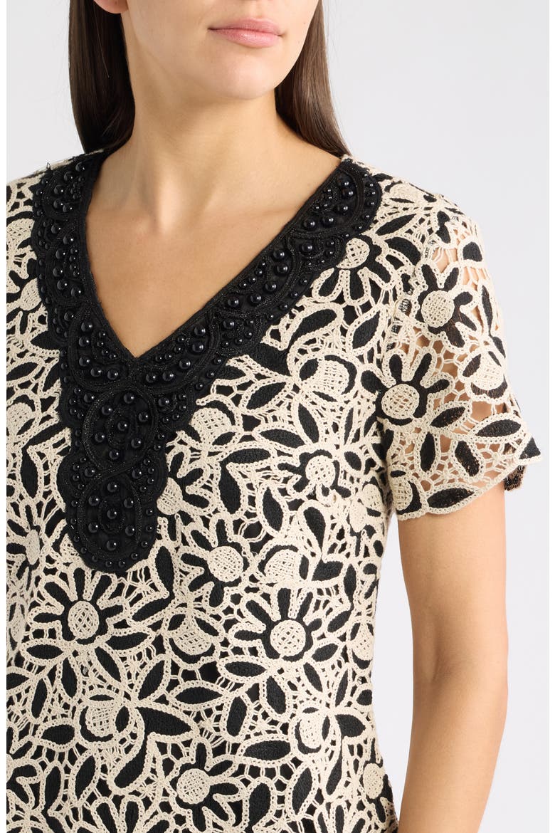 Charla Embroidered Dress, Alternate, color, COCONUT BLUSHING BLOOMS