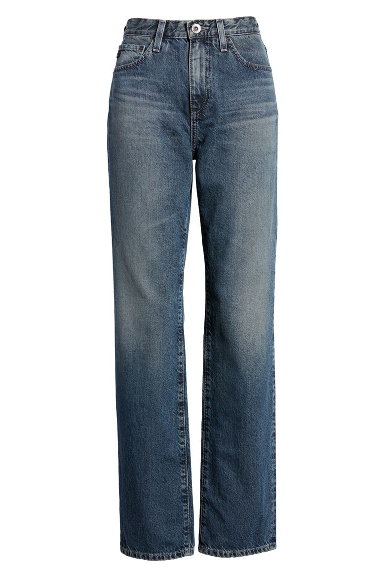 Alexxis High Waist Straight Jeans, Alternate, color, SHAMROCK