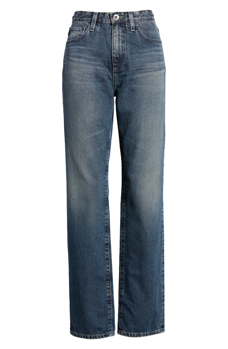 AG Alexxis High Waist Straight Jeans, Alternate, color, Shamrock