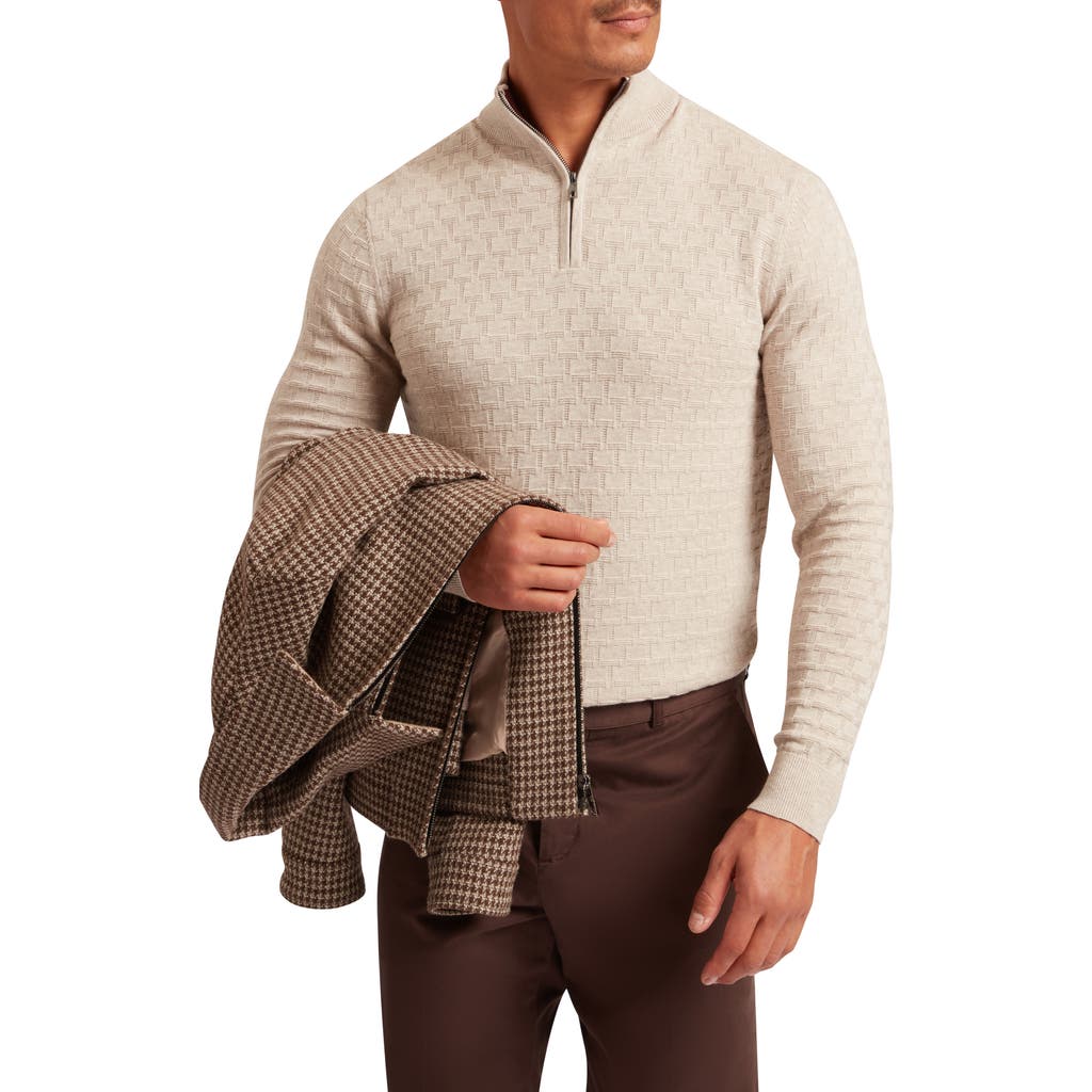 Ted Baker Jeremee Quarter Zip Sweater In Multi