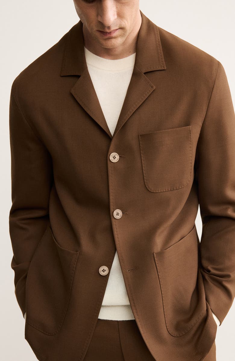 MANGO Wool Blend Sport Coat, Alternate, color, 