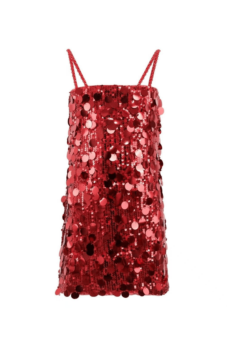 Lola + The Boys Paillette Party Dress, Main, color, Pink