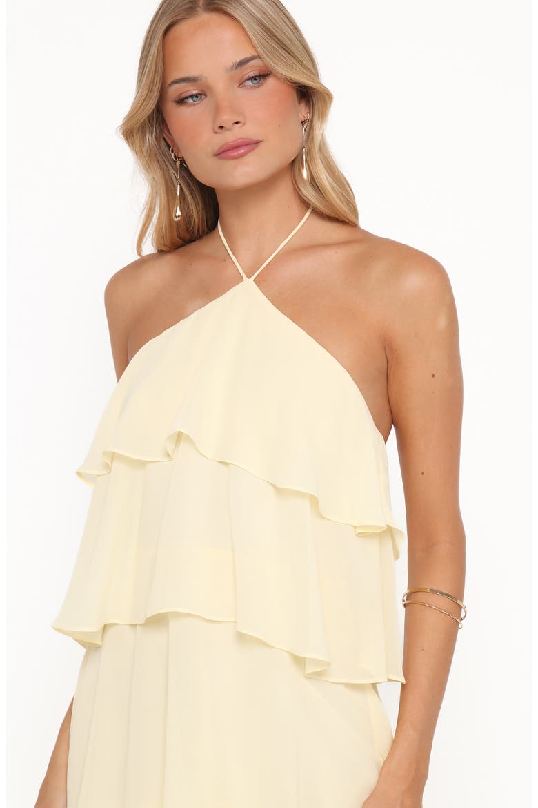 Jonia Halterneck High-Low Maxi Dress, Alternate, color, BUTTER YELLOW
