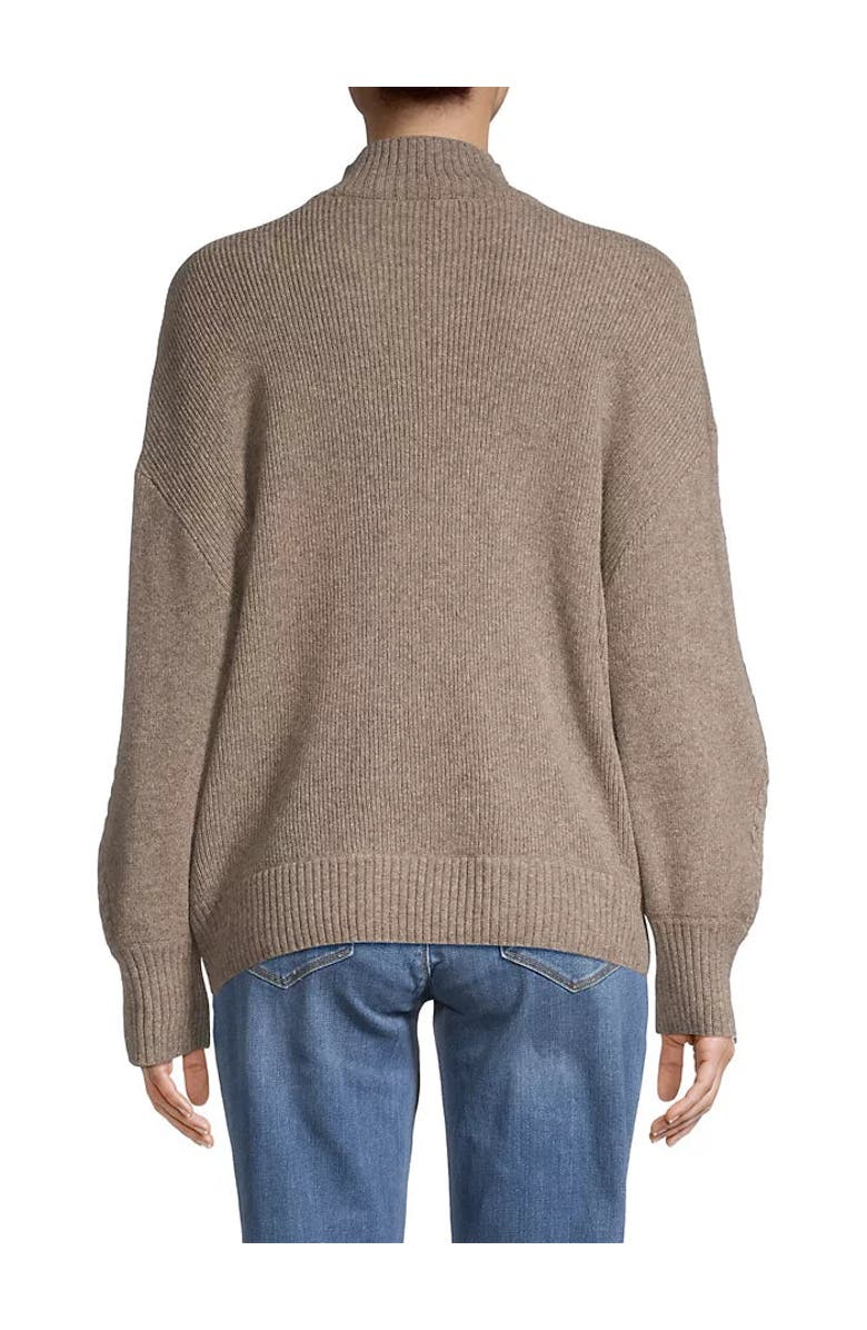 Emilia George Crystal Mock Neck Sweater, Alternate, color, Camel