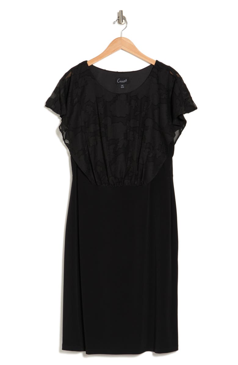 Connected Apparel Jacquard Overlay Midi Dress, Alternate, color, 