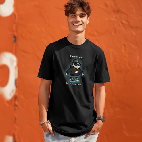 Dalix Mens Running Late Tee In Black