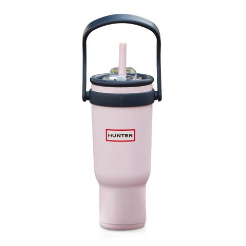 SwiftSip Hydration Stainless Steel Screw Top Tumbler with Flip Carry Handle