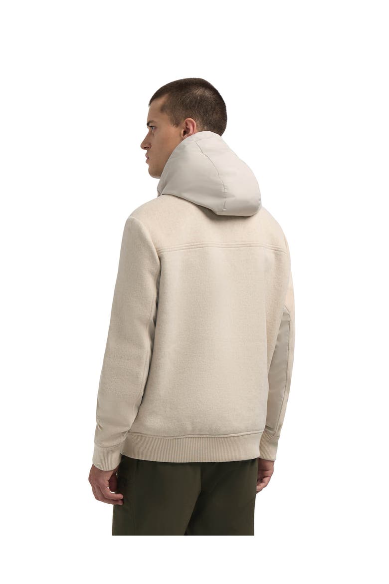 Hader Wool Blend Bomber Jacket with Removable Hooded Bib, Alternate, color, Oatmeal