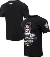 PRO STANDARD Men's Pro Standard Tyrann Mathieu Black New Orleans Saints Player Avatar Graphic T-Shirt
