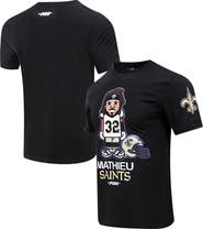 PRO STANDARD Men's Pro Standard Tyrann Mathieu Black New Orleans Saints Player Avatar Graphic T-Shirt