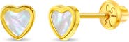 In Season Jewelry 14k Mother of Pearl Heart Earrings