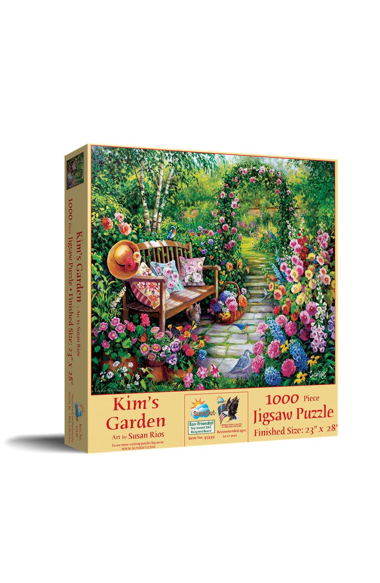 Sunsout Kim's Garden 1000 piece Jigsaw Puzzle for Adults, Main, color, Multicolor