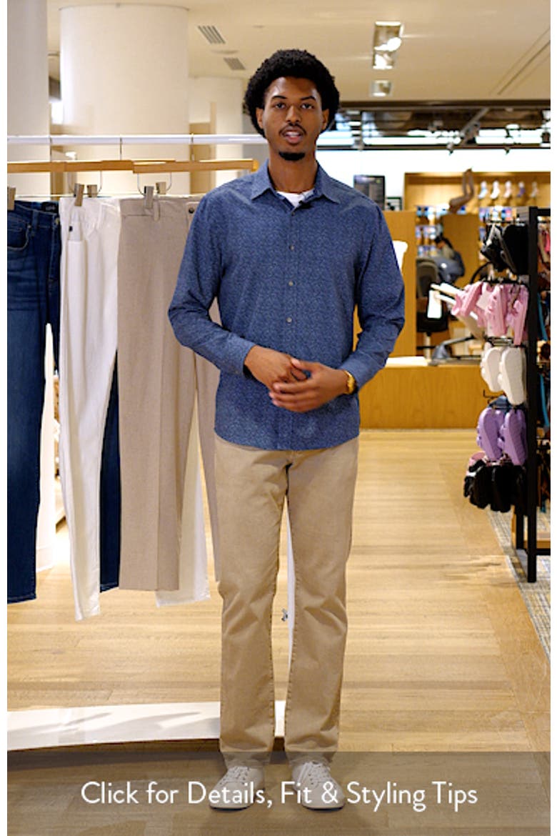 Trim Fit Mélange Performance Button-Up Shirt video