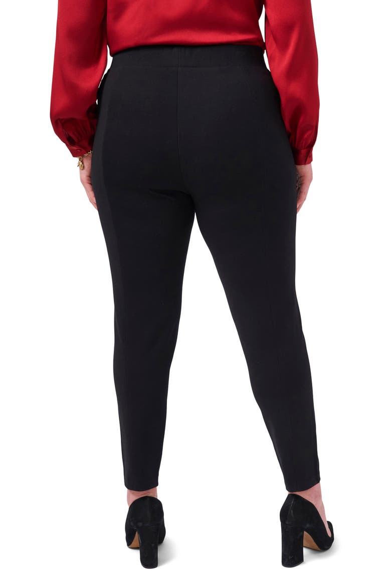 High Waist Ponte Knit Leggings, Alternate, color, RICH BLACK