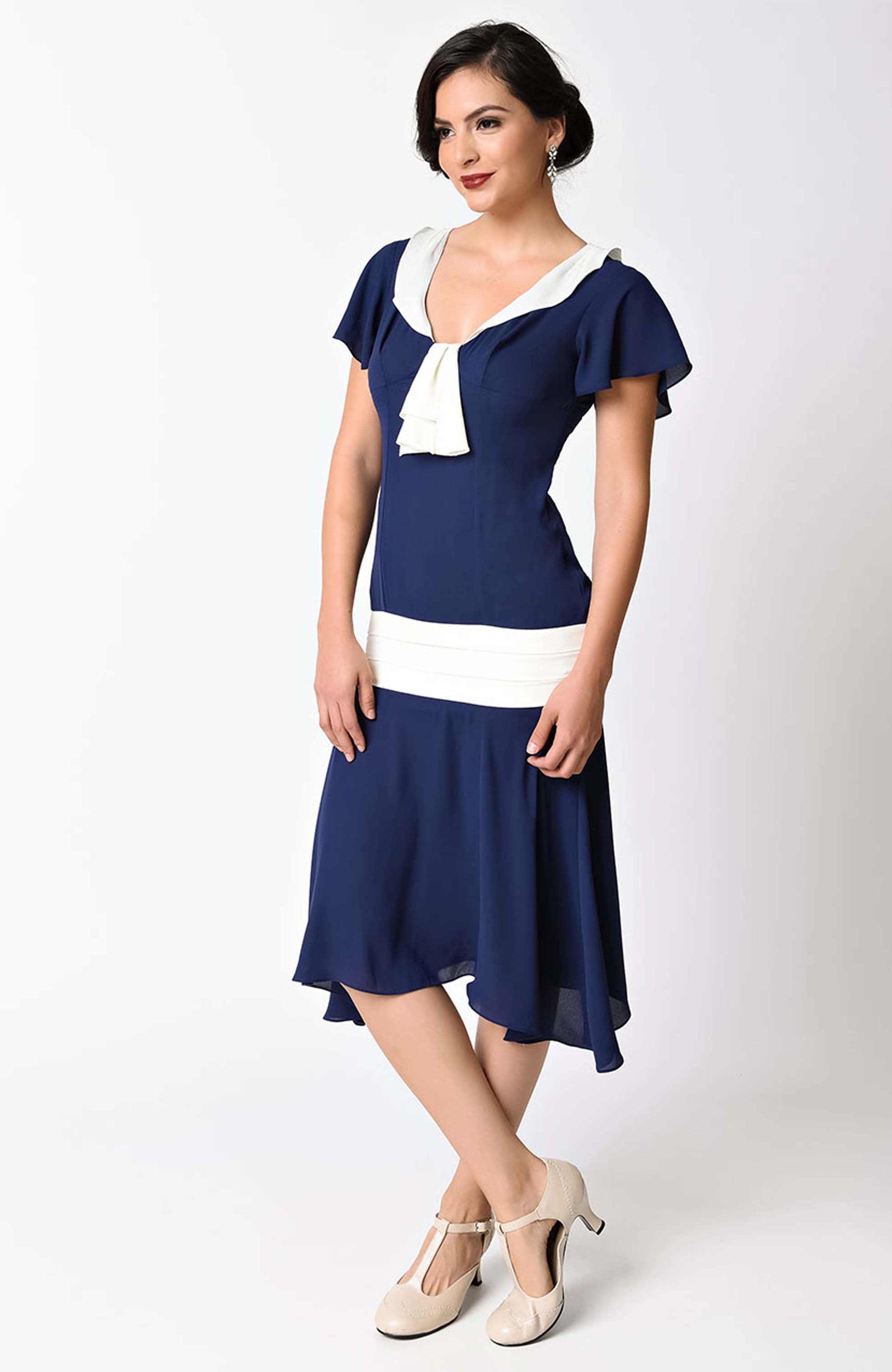 Navy & White