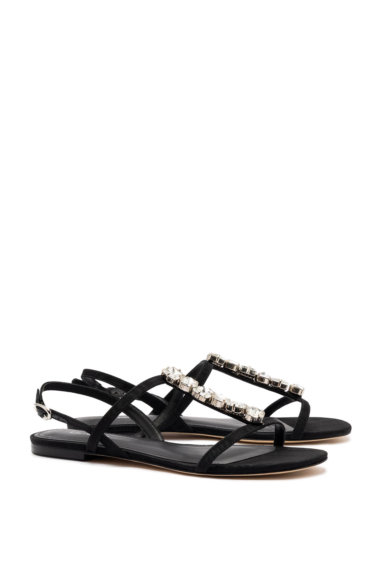 Larroudé Calypso Flat Sandal, Alternate, color, 