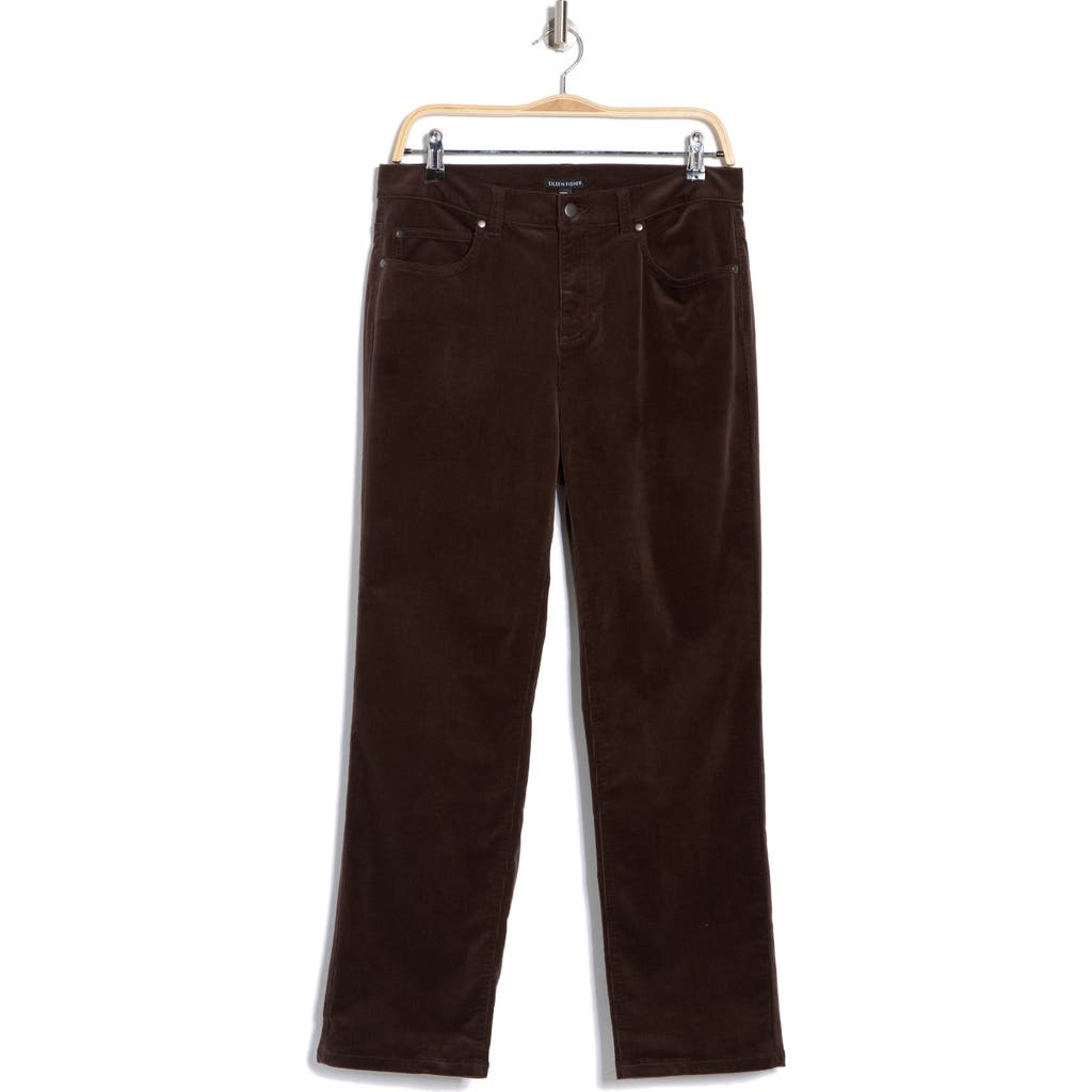 EILEEN FISHER EILEEN FISHER CORDUROY HIGH WAIST STRAIGHT LEG PANTS