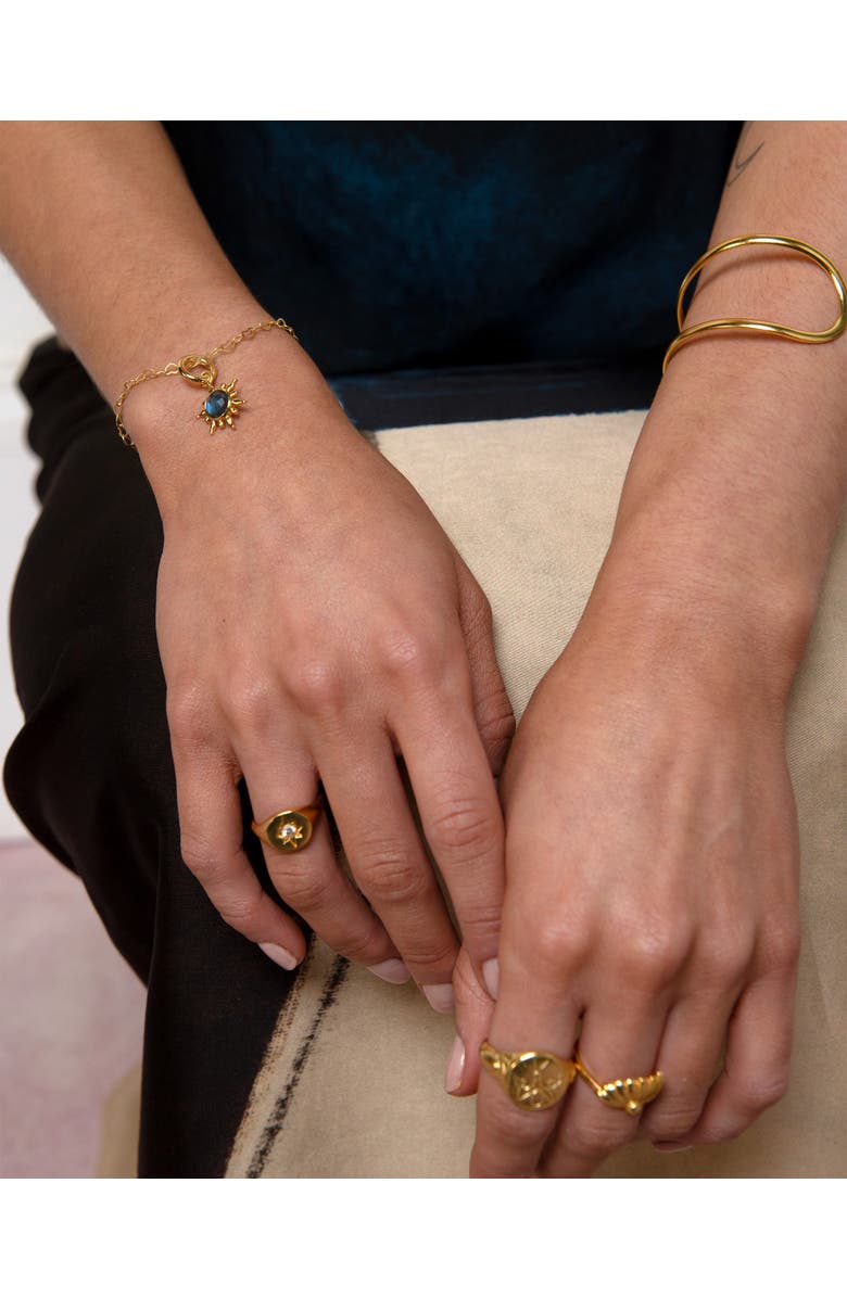 Ottoman Hands Labradorite Sun Charm, Alternate, color, 