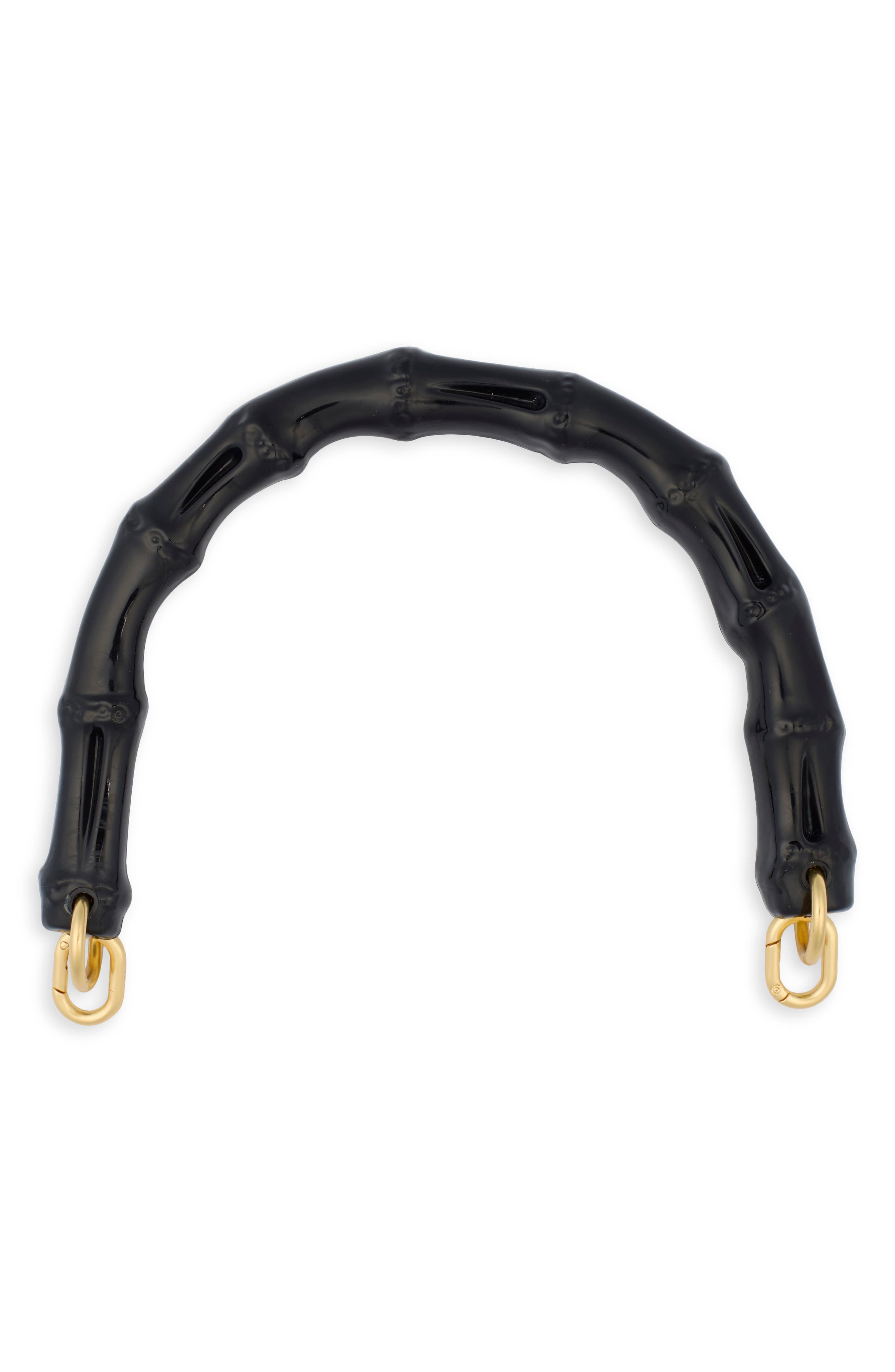 Resin Bamboo Bag Top Handle, Main, color, BLACK
