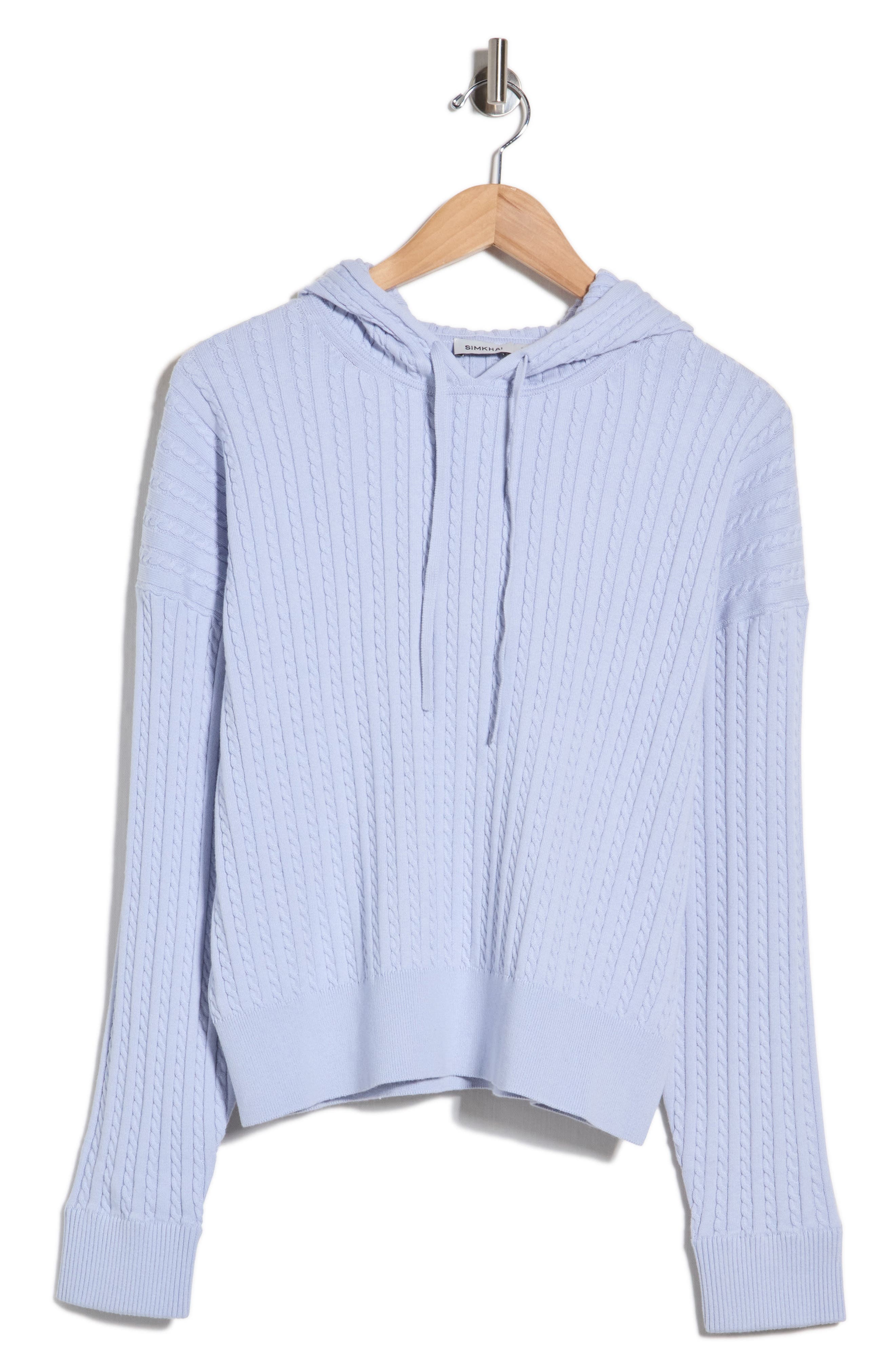 Cable Knit Cotton & Cashmere Hoodie