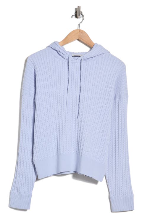Cable Knit Cotton & Cashmere Hoodie