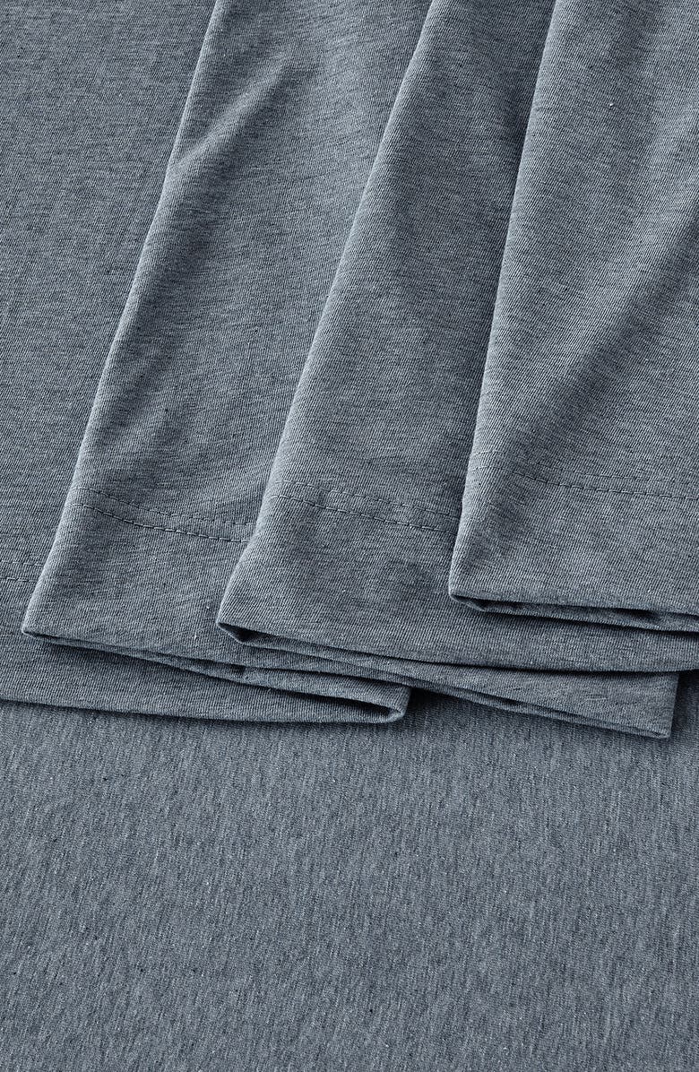 Woven & Weft Jersey Knit Sheet Set, Alternate, color, Heathered Denim Blue