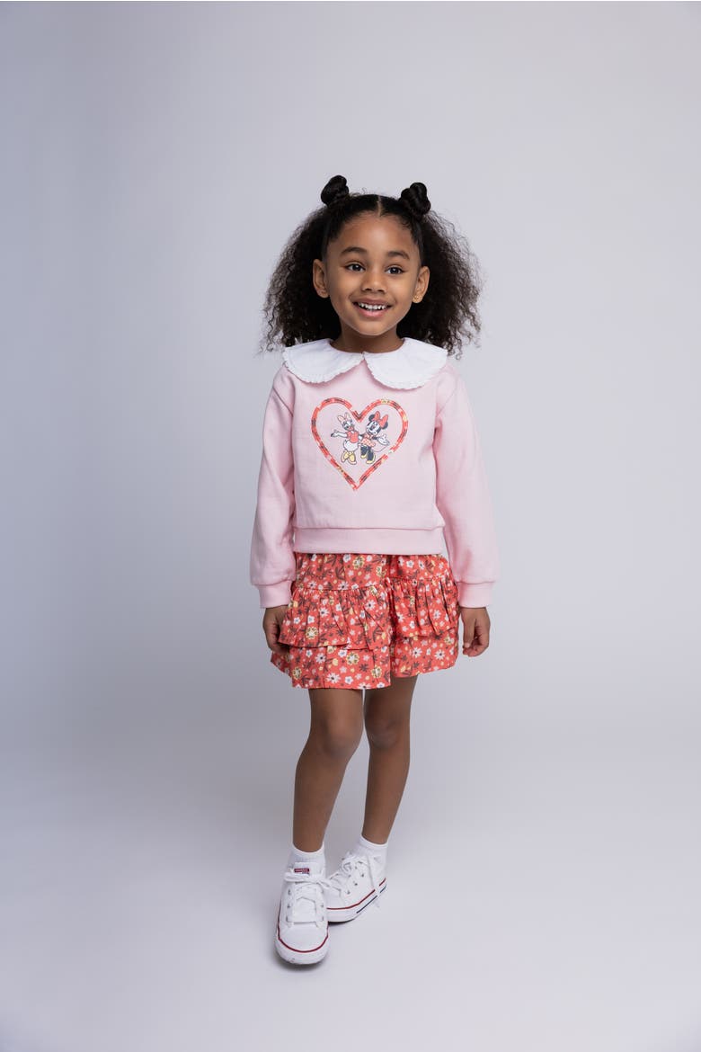 Minnie Mouse 2-Piece Sweatshirt and Skirt Set, Alternate, color, Pink Minnie Daisy