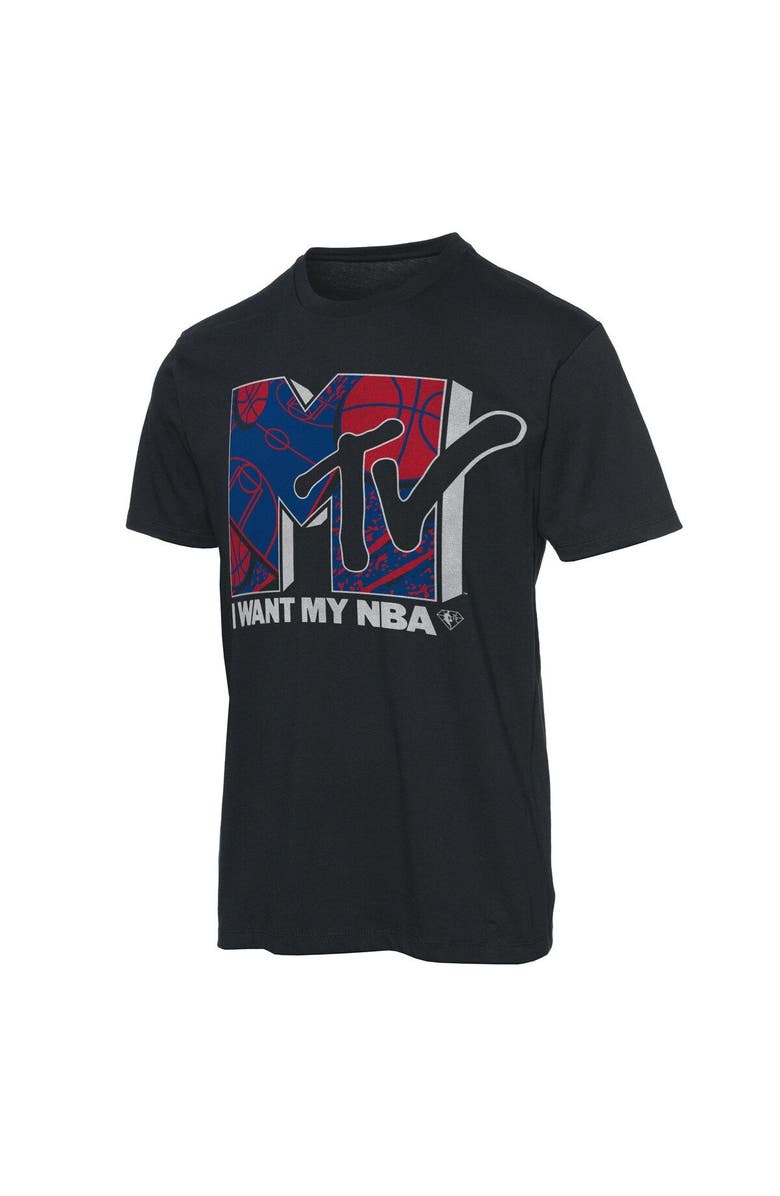 Junk Food Men's Junk Food Black NBA x MTV I Want My T-Shirt, Alternate, color, Black