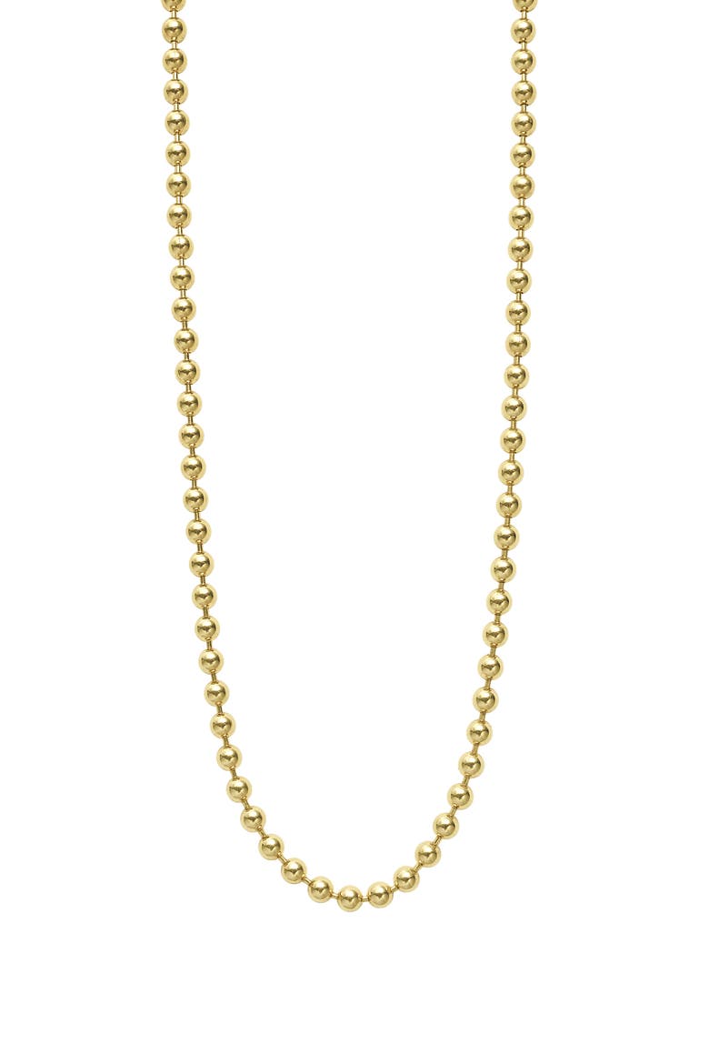 Signature Caviar Ball Chain Necklace, Alternate, color, GOLD