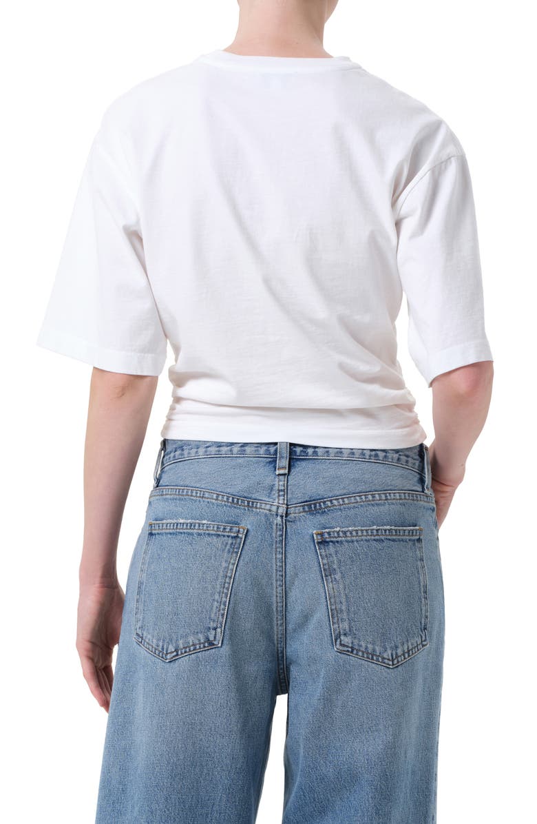 AGOLDE Shari Cotton T-Shirt, Alternate, color, White
