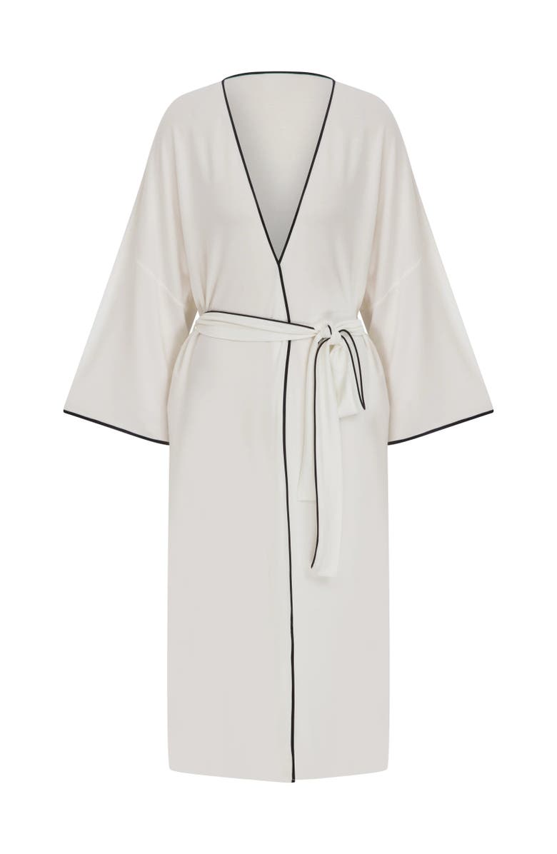 House Of Silk Monroe Soft Robe White, Main, color, White